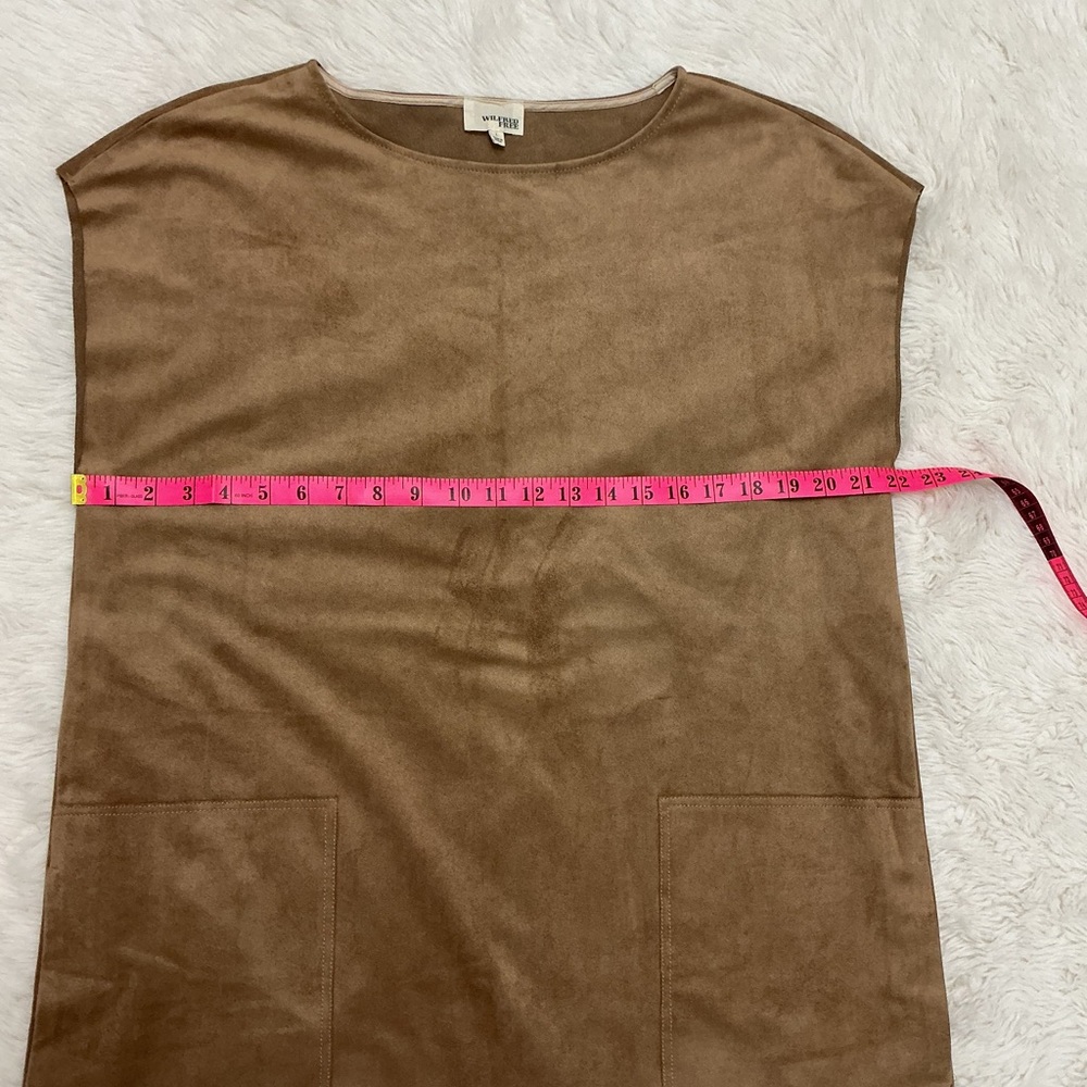 WILFRED FREE ARITZIA Nori - Shirt Dress Vegan Faux Suede Leather - Picture 6 of 11
